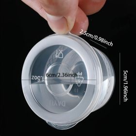 Disposable Plastic Food Containers Set (50-Piece), Small Dip and Seasoning Boxes for Passion Fruit, Lemon, Sauce and Frozen Storage